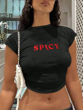 Spicy Graphic Baby Tee for Women